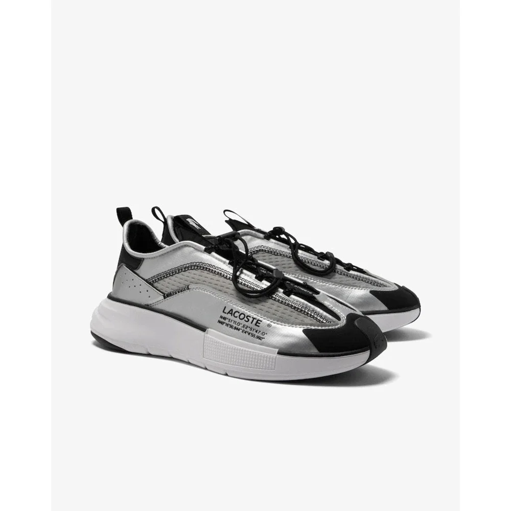 Lacoste‎ Men's Audrysson Silver White Sneakers Shoes 7